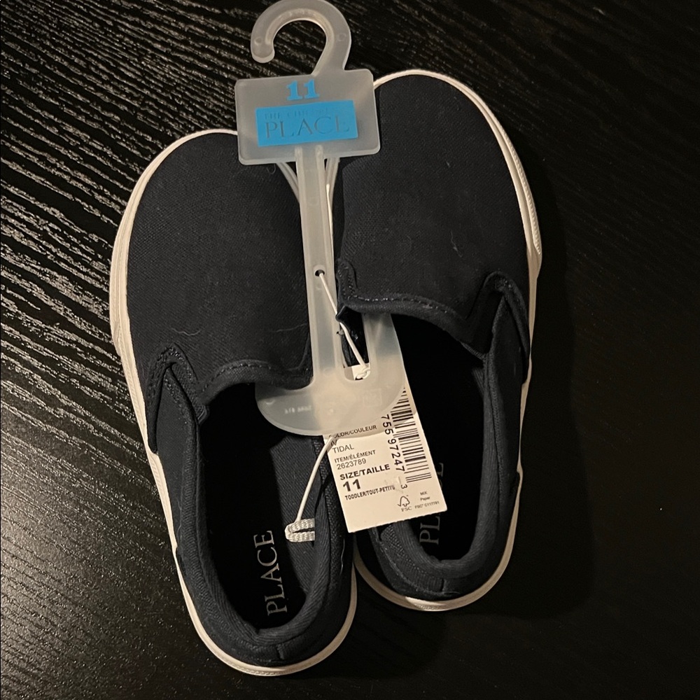 The children Place Kids Blue Slip-On Sneakers
